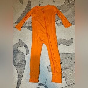 Kyte BABY Zippered Romper in Tangerine
